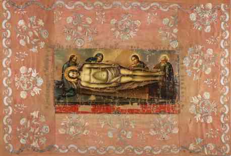 Плащаниця XVIII століття з конотопської церкви експонується в Національному музеї декоративного мистецтва