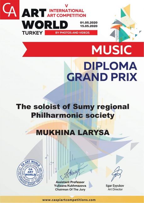 Артисти Сумської філармонії перемогли в онлайн конкурсі в Туреччині