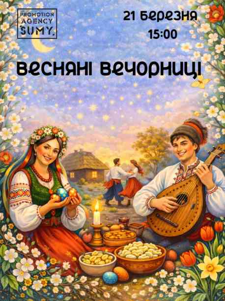 Весняні вечорниці у Сумах: містян запрошують на свято українських традицій